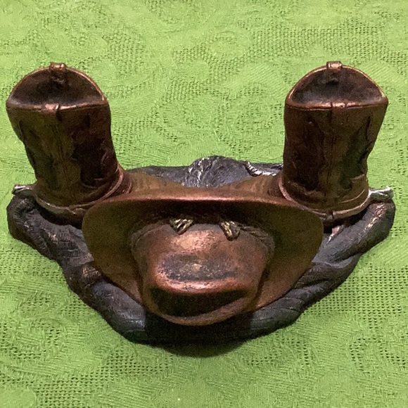 Cowboy Business Card Holder and Cowboy Boot Figurine - Picture 3 of 7